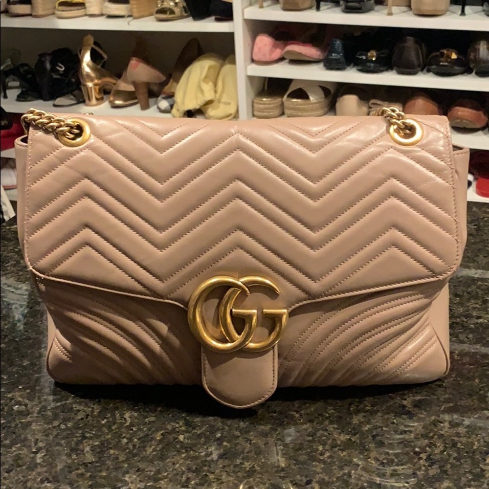 Gucci GG Marmont Large Matelassé Shoulder Bag